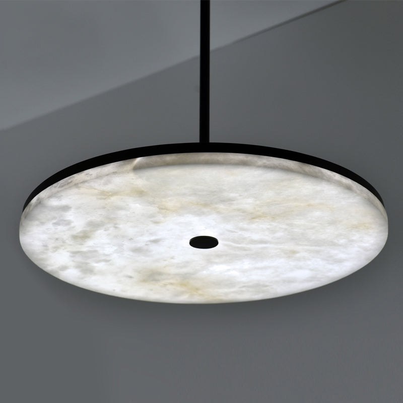 Denise Hazel Contemporary Alabaster Pendant Light for Living and Dining Spaces