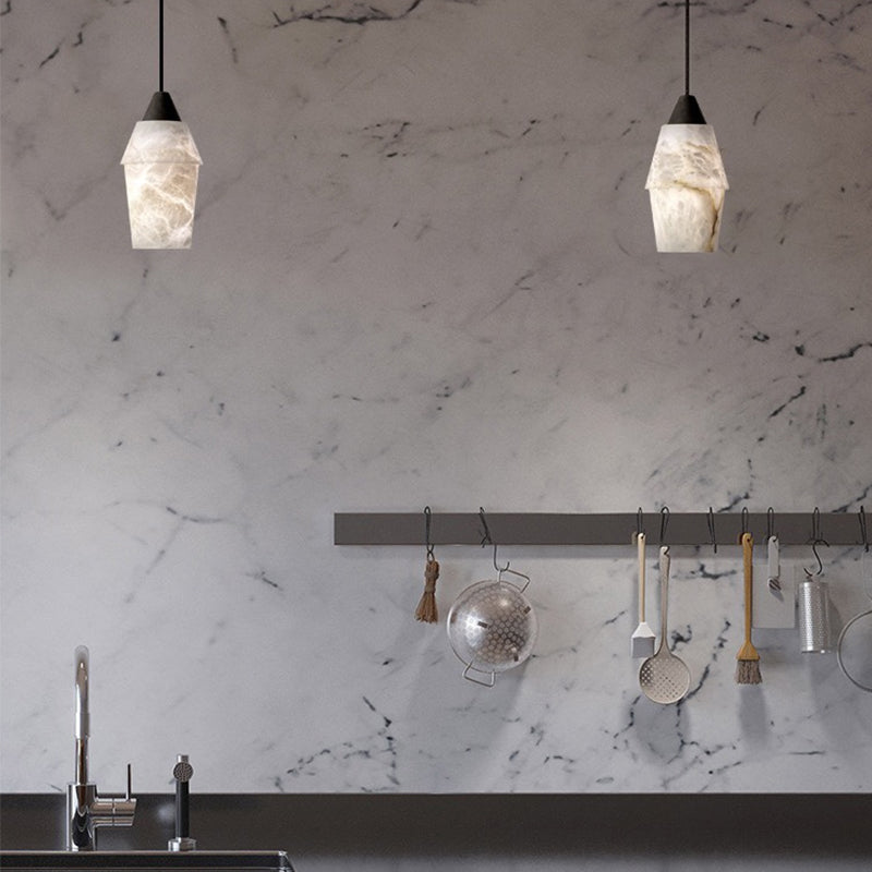 Tobey Alabaster Pendant Lighting, Interior Hanging Chandelier
