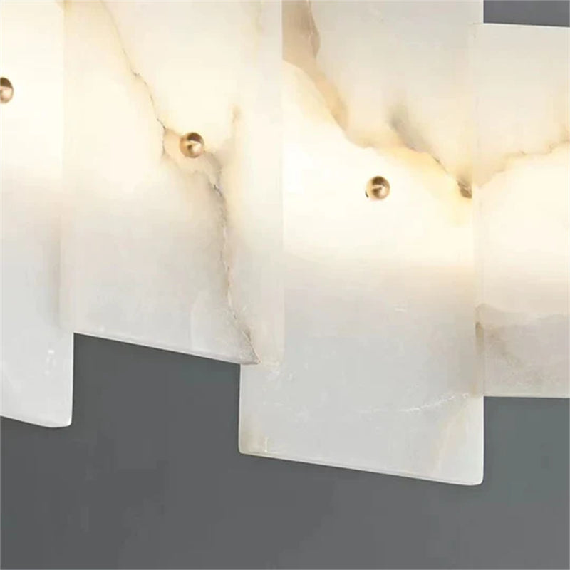 Denise Anita Modern Round Alabaster Chandelier
