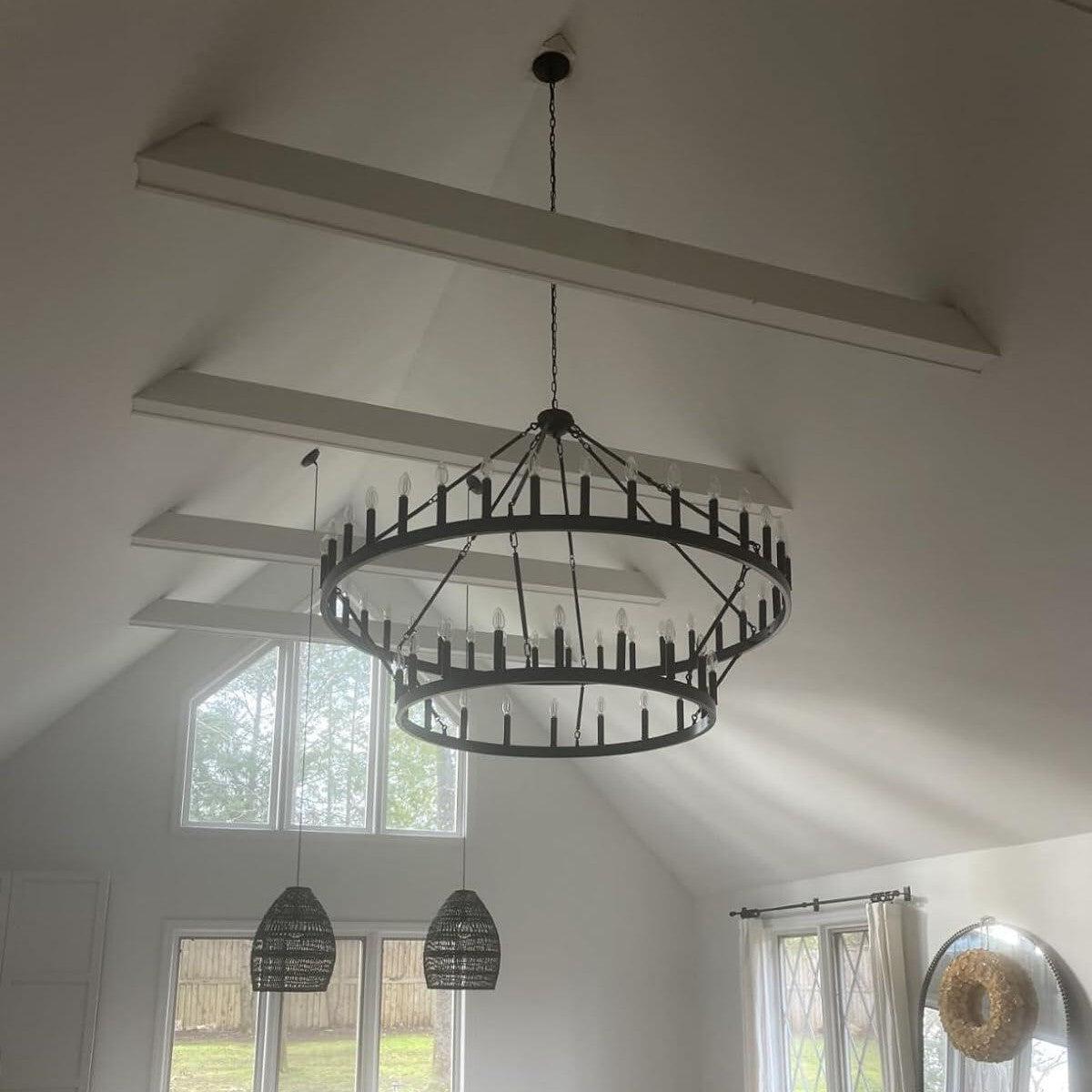 Celestine Vintage Filament 2-Tier Round Chandelier 63''