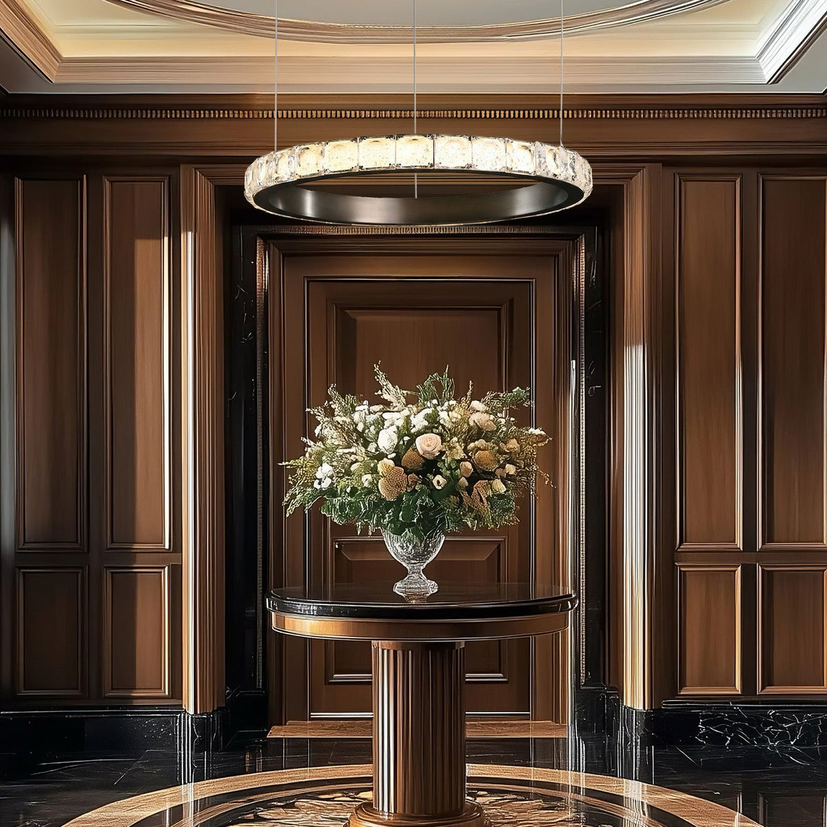 Eveen Single-Ring Crystal Chandelier