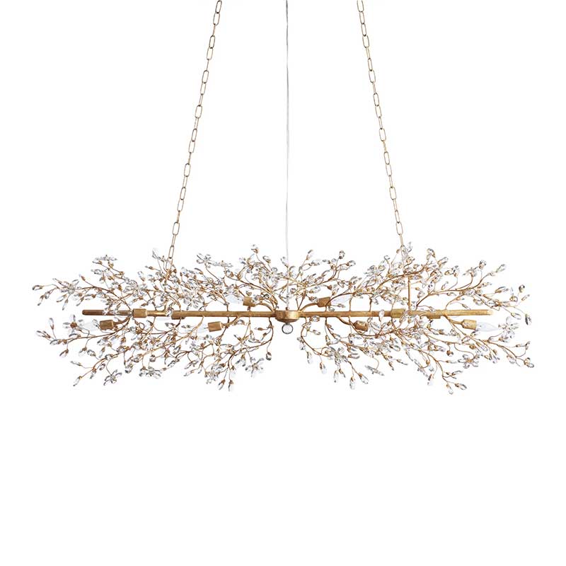 Fiore Crystal Flowers Creative Linear Chandelier 43", 51", 68"