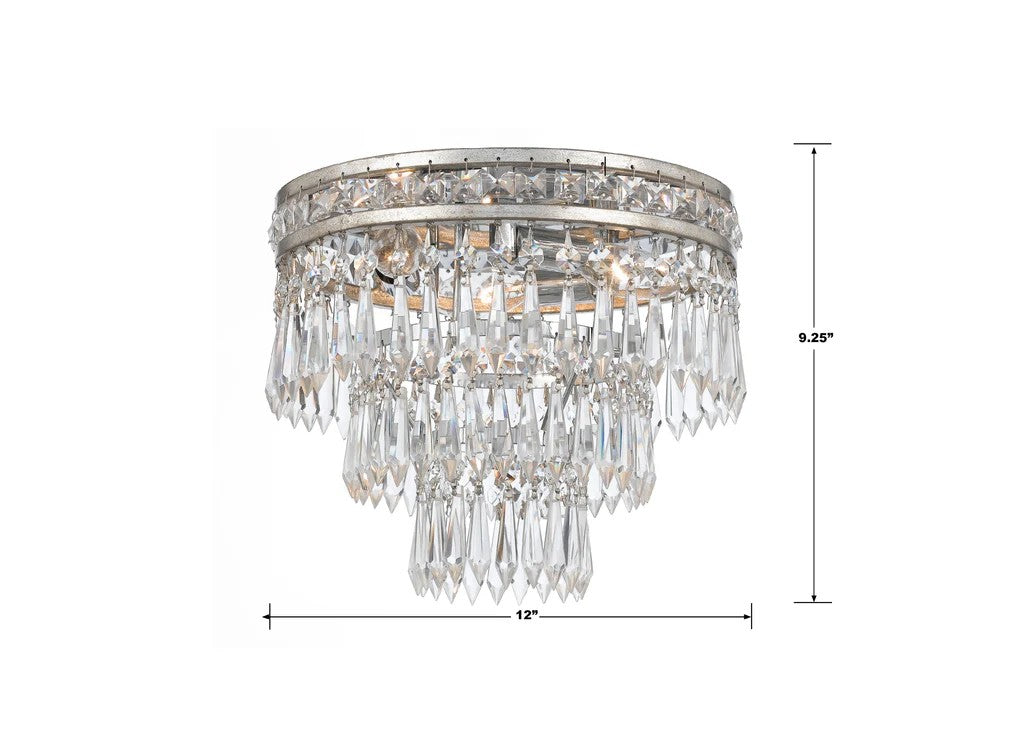 Mersor Flushmount Ceiling Light 12''D 3 Lights