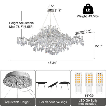 Modern Tree Crystal Chandelier