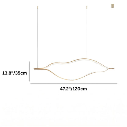 Modern Simple Aluminum Waving Chandelier