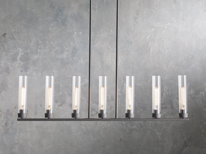 Andreas Modern Glass Linear Chandelier