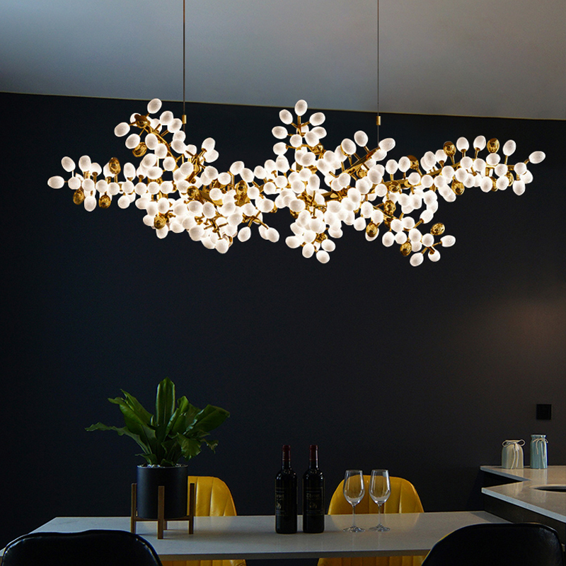 Modern Artistic Linear Elegant Grape Extra Large Branch Chandelier