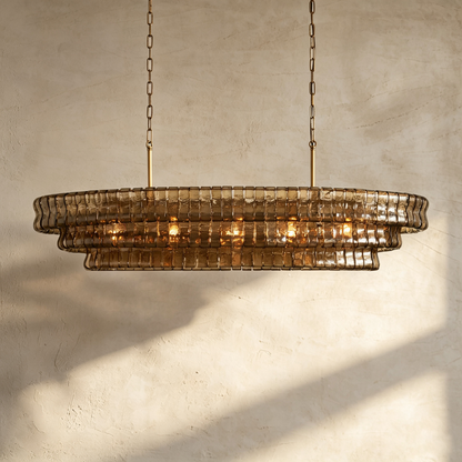 Glacien Oval Chandelier 54"W/65"W