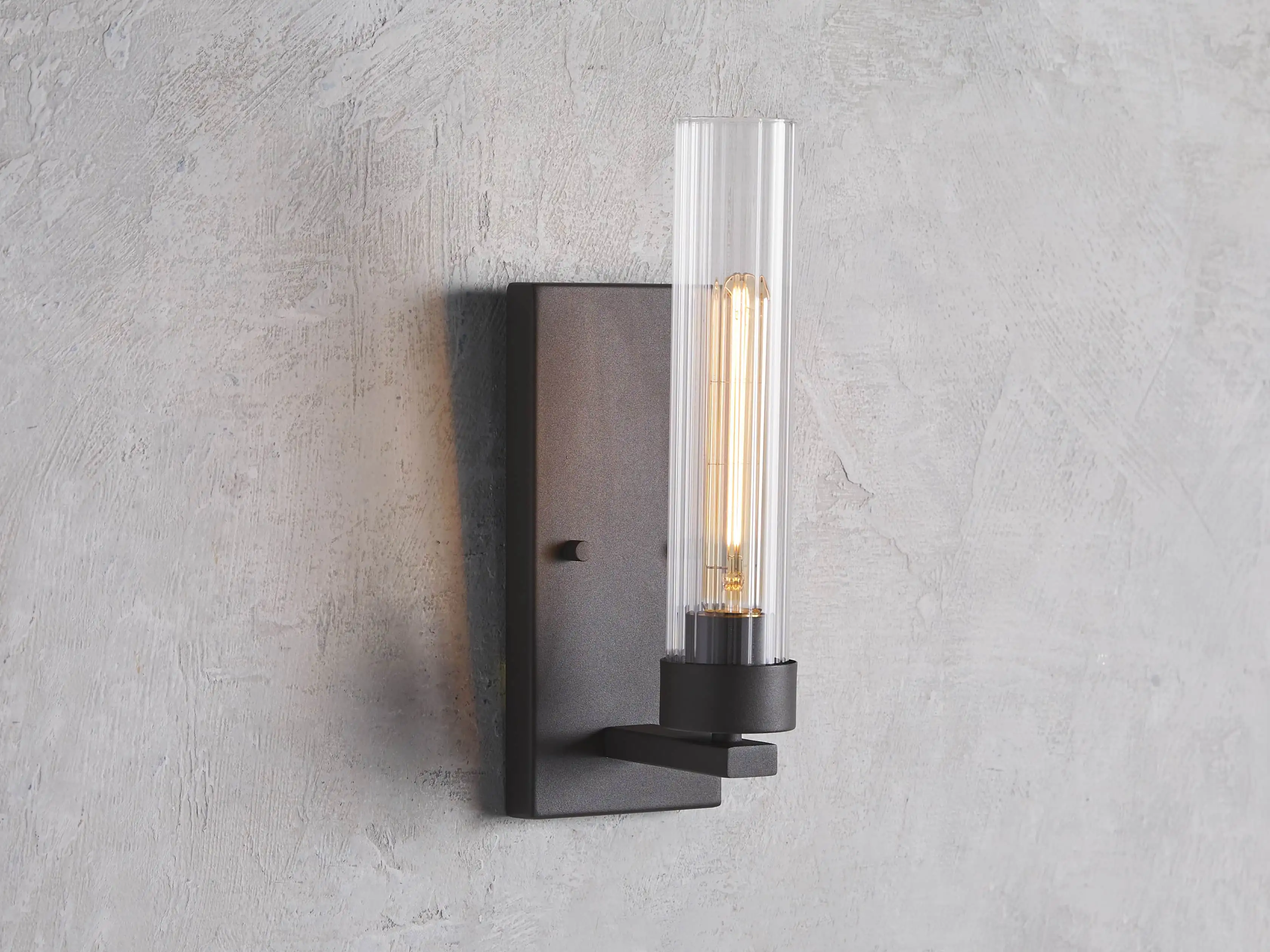 Andreas Modern Glass Wall Sconce 1 Light