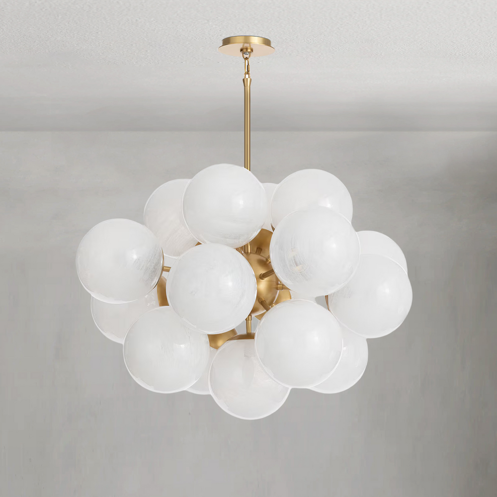 Driftelle Brass Glass Chandelier