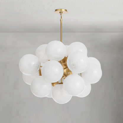 Driftelle Brass Glass Chandelier