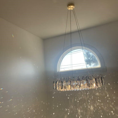 Luxurious K9 Crystal Chandelier in Brass/Silver Finish | Modern Ceiling Light Fixtures