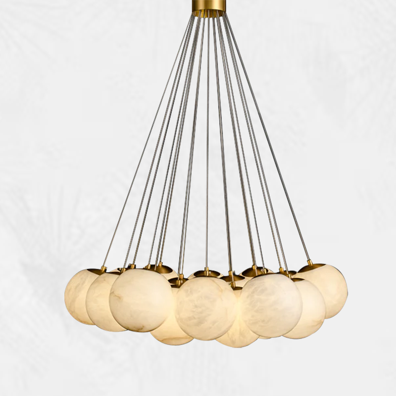 Culoud Modern Pearl Alabaster Ball Pendant Light