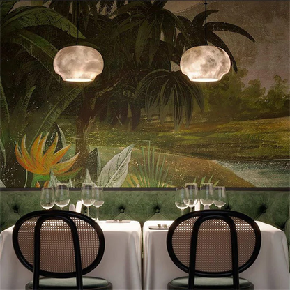 Culoud Alabaster Dome Pendant Light