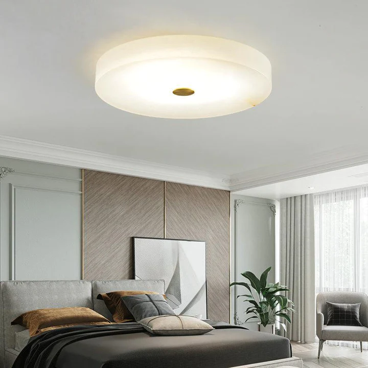 Culoud Modern Round Alabaster Flush Mounted chandelier