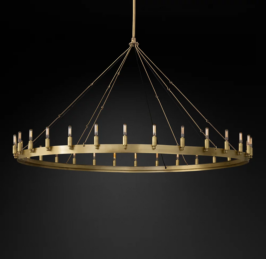 Camilo Vintage Filament Round Chandelier 73"