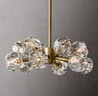 Bouble Modern Crystal Clear Glass Round Chandelier 24"