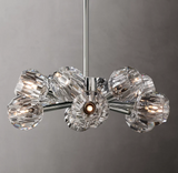 Bouble Modern Crystal Clear Glass Round Chandelier 24"