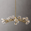 Bouble Crystal Clear Glass Round Chandelier 72"