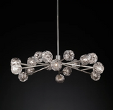 Bouble Crystal Clear Glass Round Chandelier 72"