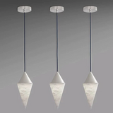 Modern Alabaster Cone Pendant, Single  Pendant Light