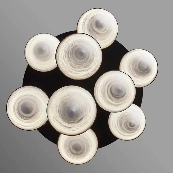 Alabaster Contemporary Alabaster Cone Chandelier