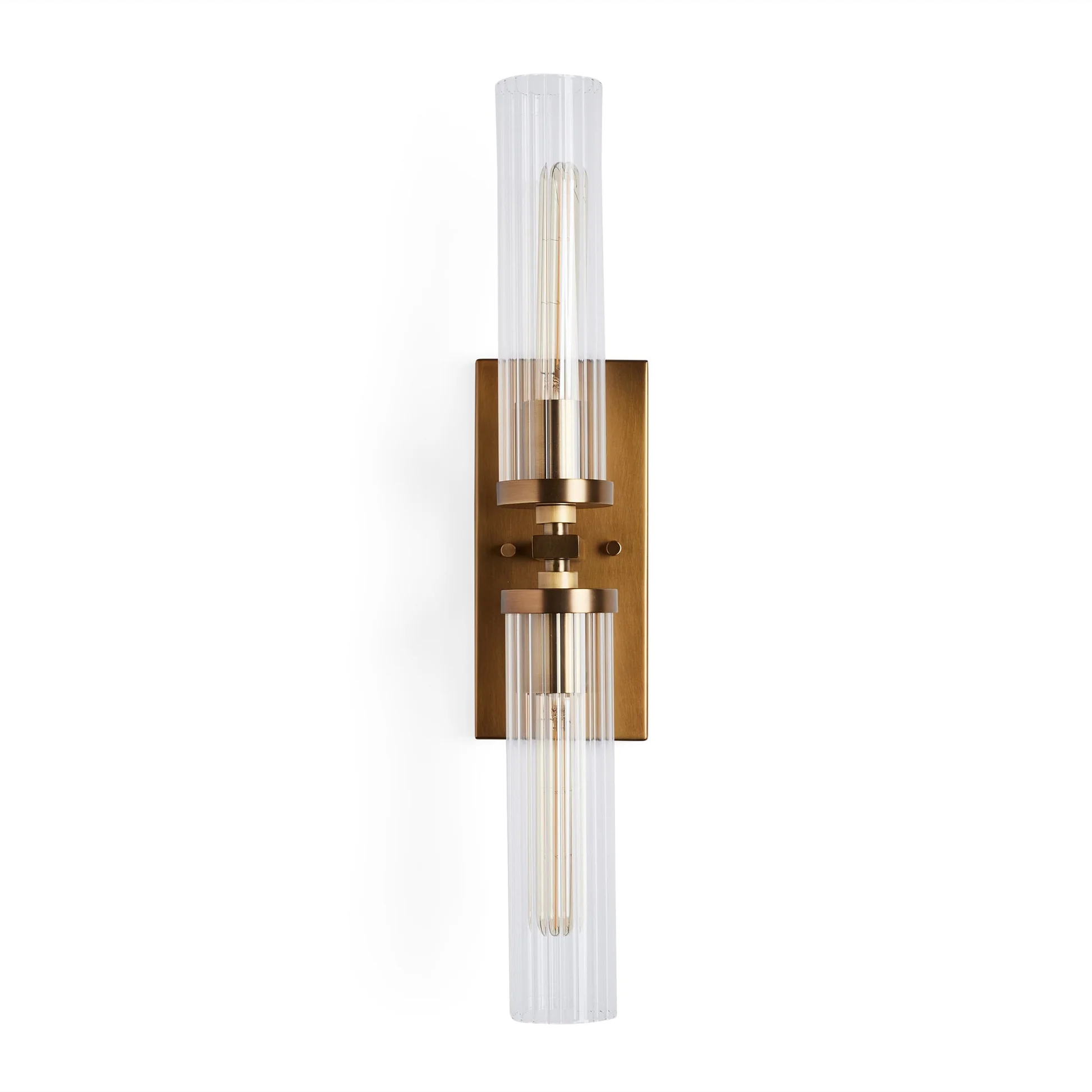 Andreas Modern Linear Glass Wall Sconces 2 Lights