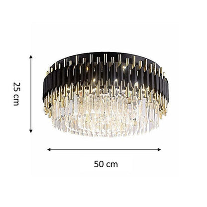Glacia Flush Mount Crystal Chandelier