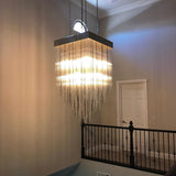 Cascade Glass Rectangular Chandelier 54"