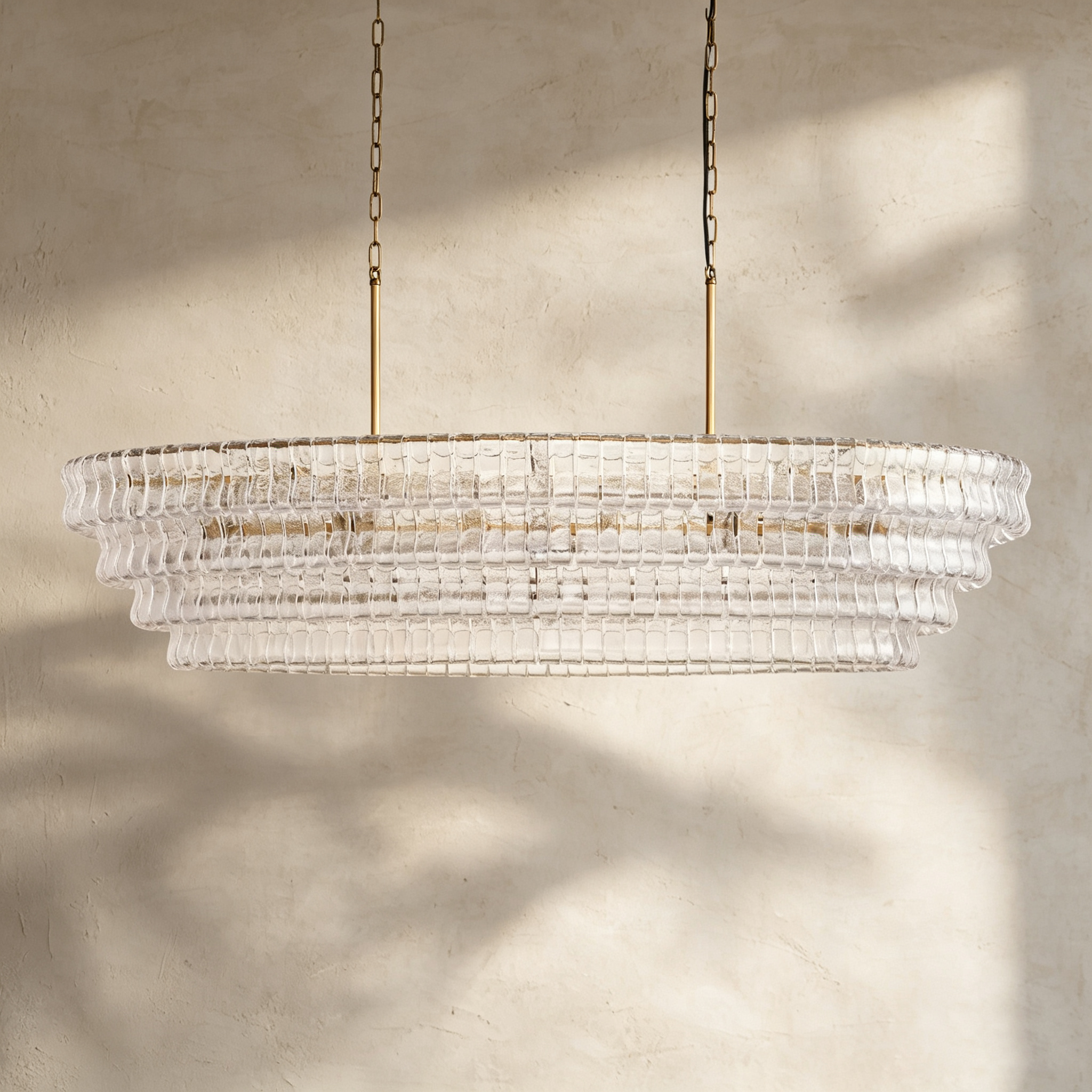 Glacien Oval Chandelier 54"W/65"W