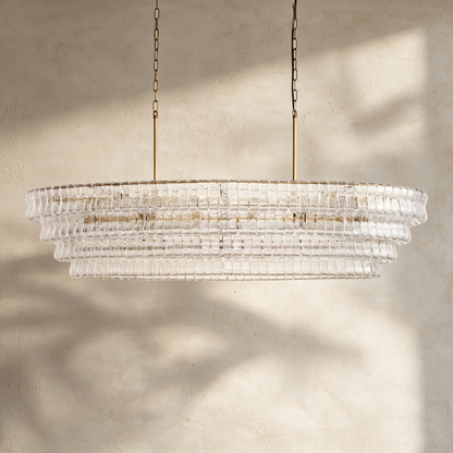 Glacien Oval Chandelier 54"W/65"W