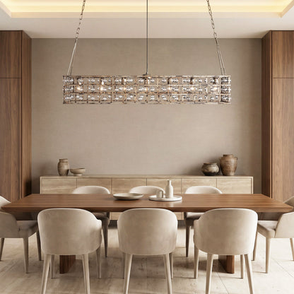 La Cage Rectangular Chandelier 7 Light