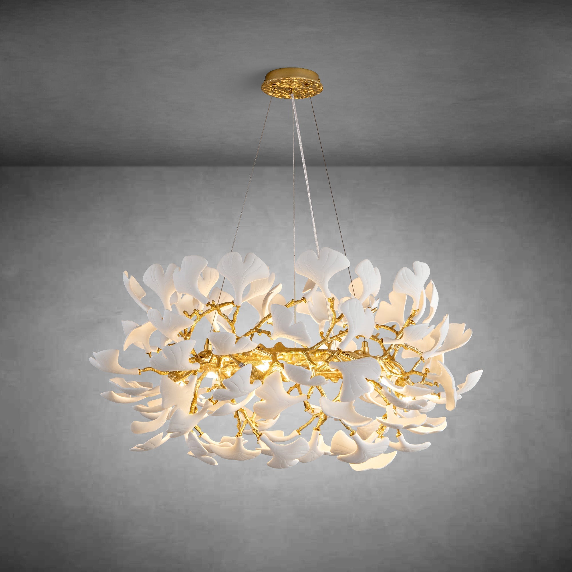 Ginkgo Leaf Branch Chandelier