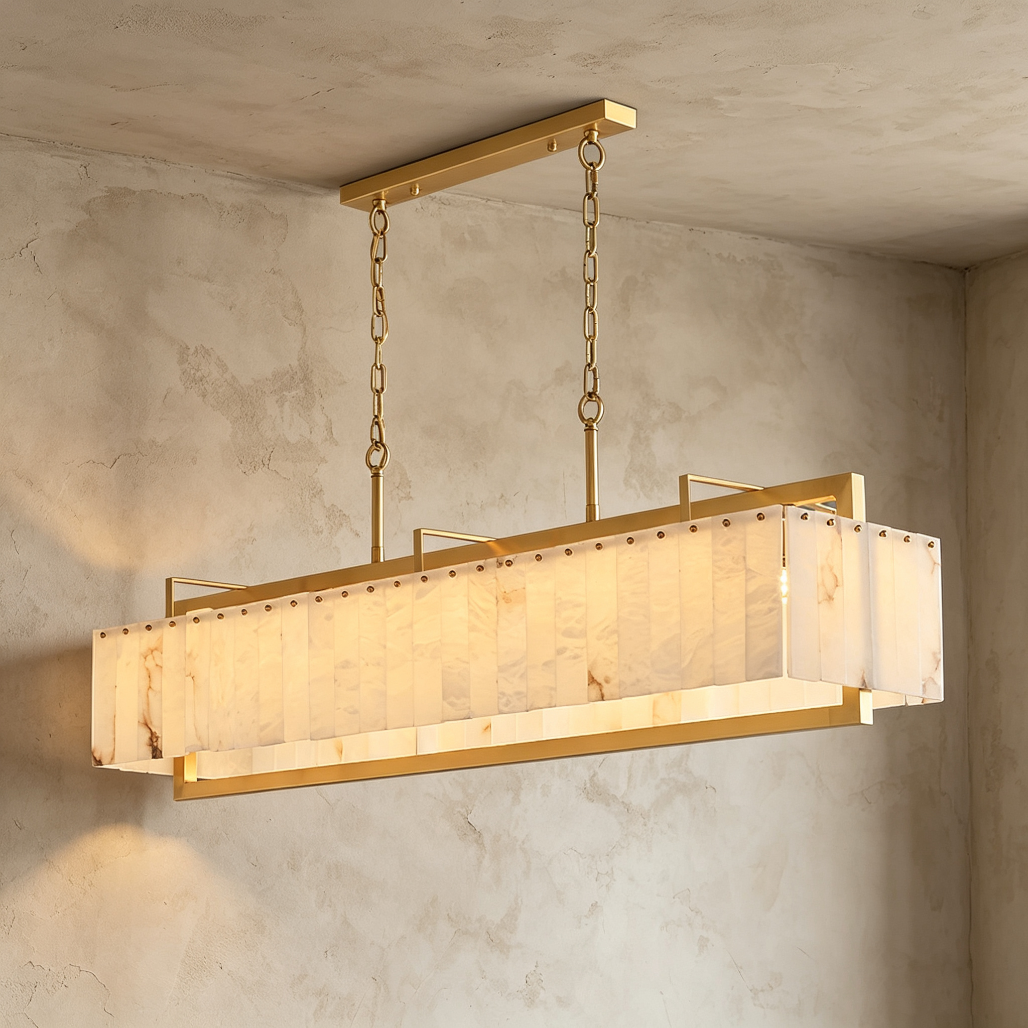 Hexa Alabaster Chandelier