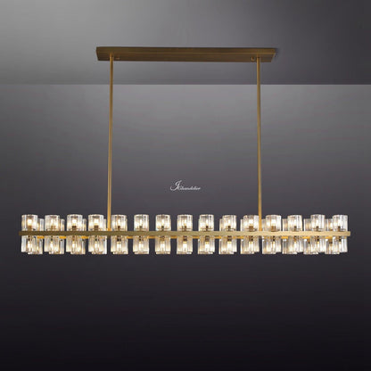 Auraline Crystal Rectangular Chandelier 54"
