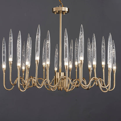Modern Luxury Brass Glass  chandelier