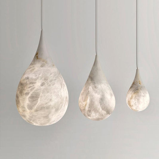 Denise Alabaster Raindrop Pendant Lighting, Dining Table Pendant