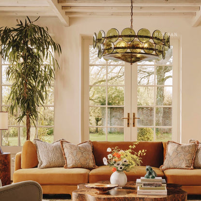 Solaris Disc Murano Chandelier