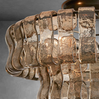 Denise Ghiaccio Glass Flush Mount Chandelier