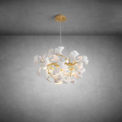 Ginkgo Leaf Branch Chandelier