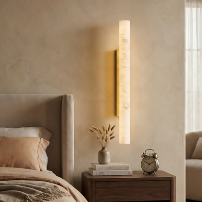 Solid Alabaster Grand Sconce