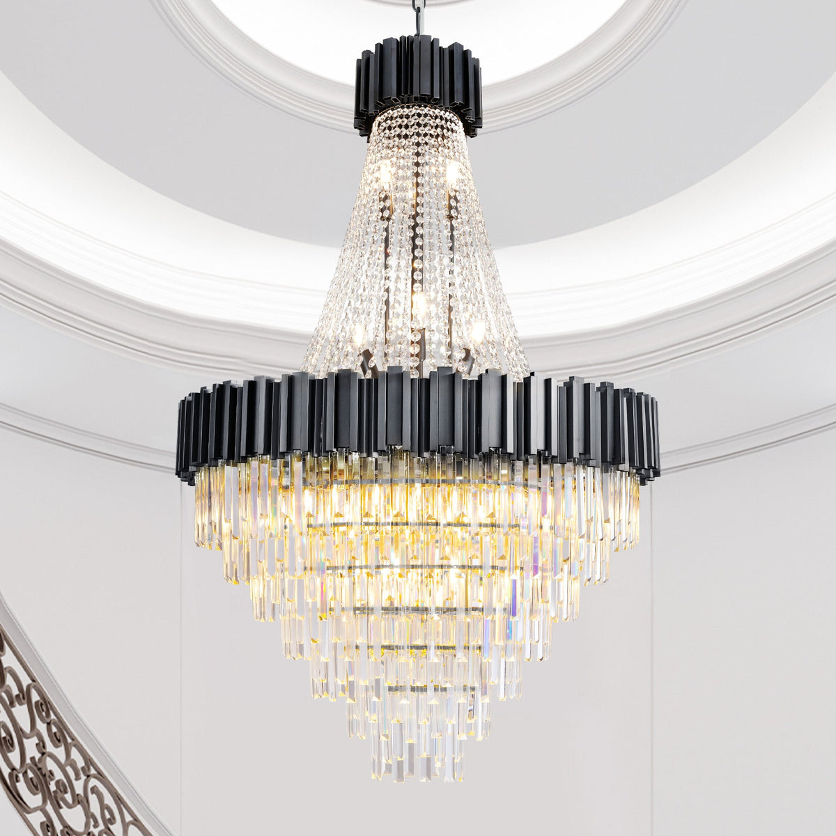 Preston Contemporary Crystal Round Chandelier