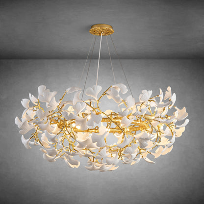 Ginkgo Leaf Branch Chandelier