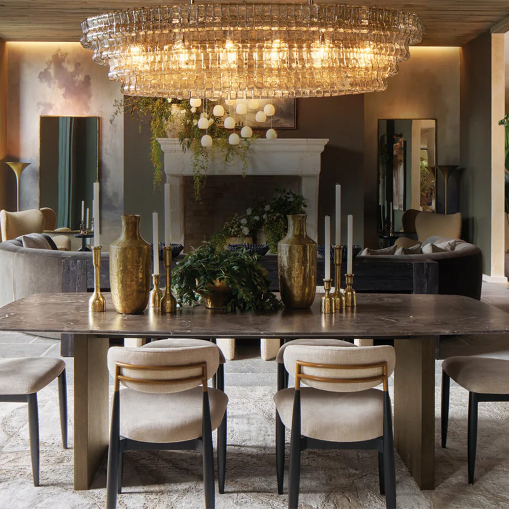 Denise Ghiaccio Oval Chandelier