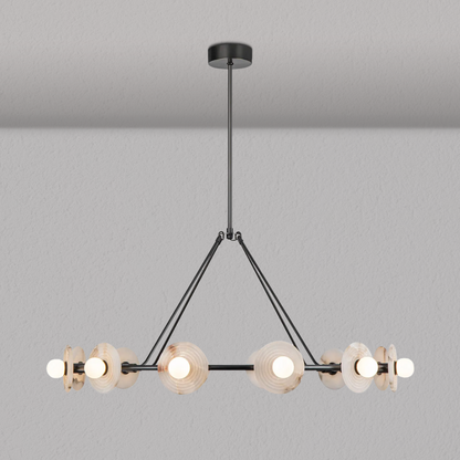 Dahlia Alabaster Chandelier 46''D