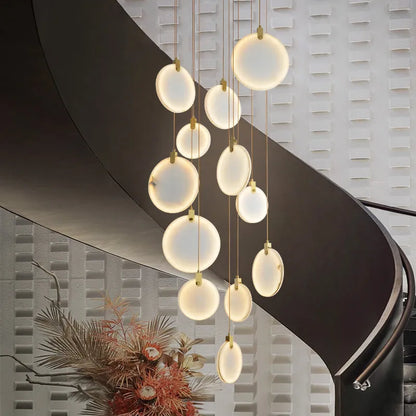 Nirvana Marble disc Round Chandelier