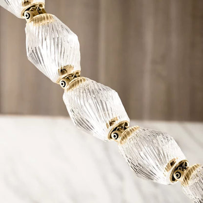 Pearl Necklace- Cryastal Pendant 115"H