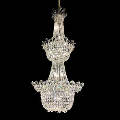 Empire Crystal Pendant Chandelier for Foyer/Entryway