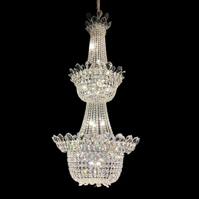 Empire Crystal Pendant Chandelier for Foyer/Entryway