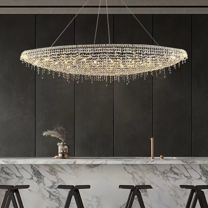 Designer Creative Light Luxury Boat-shaped Crystal Chandelier for Bedroom/ Living Room/ Bar /Dining Room